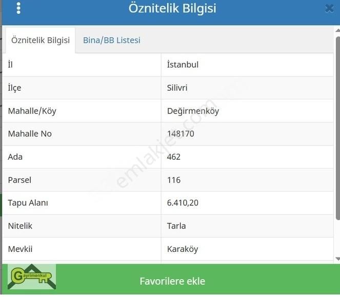 Silivri Değirmenköyde Rüzgar Gülü Yanı 2 Prsel Toplam 12.636 M2