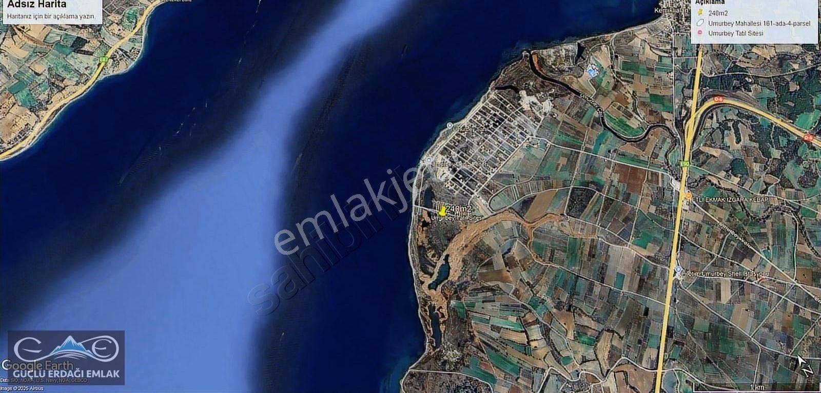 Satılık 240m2 Arsa Lapseki Umurbey'de