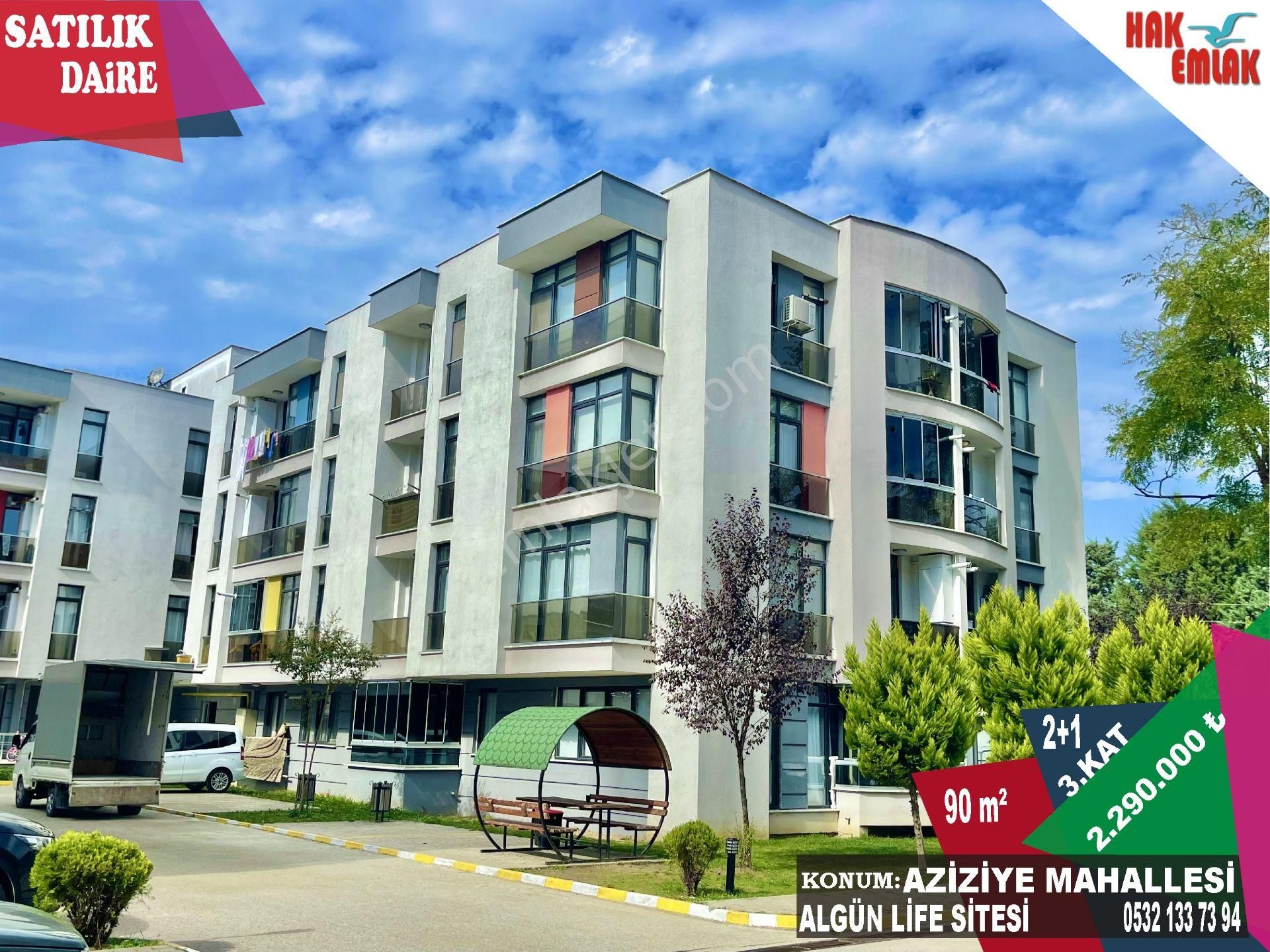Hak Emlak'tan Aziziye Mah.de Site İçerisinde Satılık 2+1 Daire