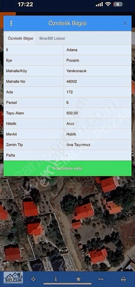 Pozantı Selçuk Emlak'tan Hatıllı Mev. İmarlı 502 M2 Satılık Arsa