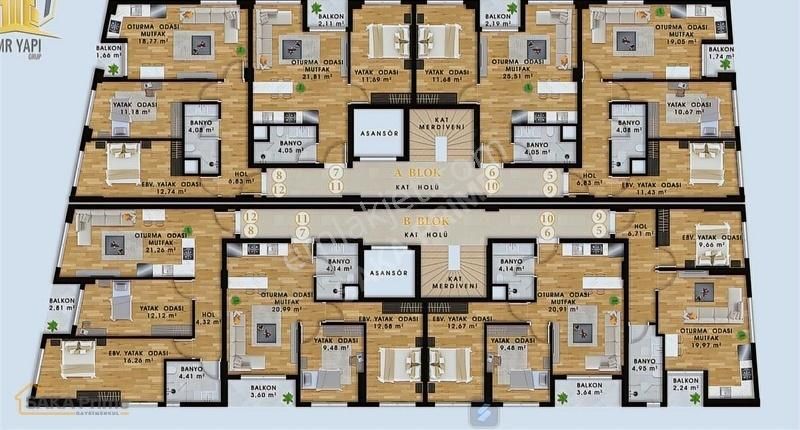 Aliağa Yaşam Merkezi Blok Nizam Projemizde 2+1 Satılık Daire ;