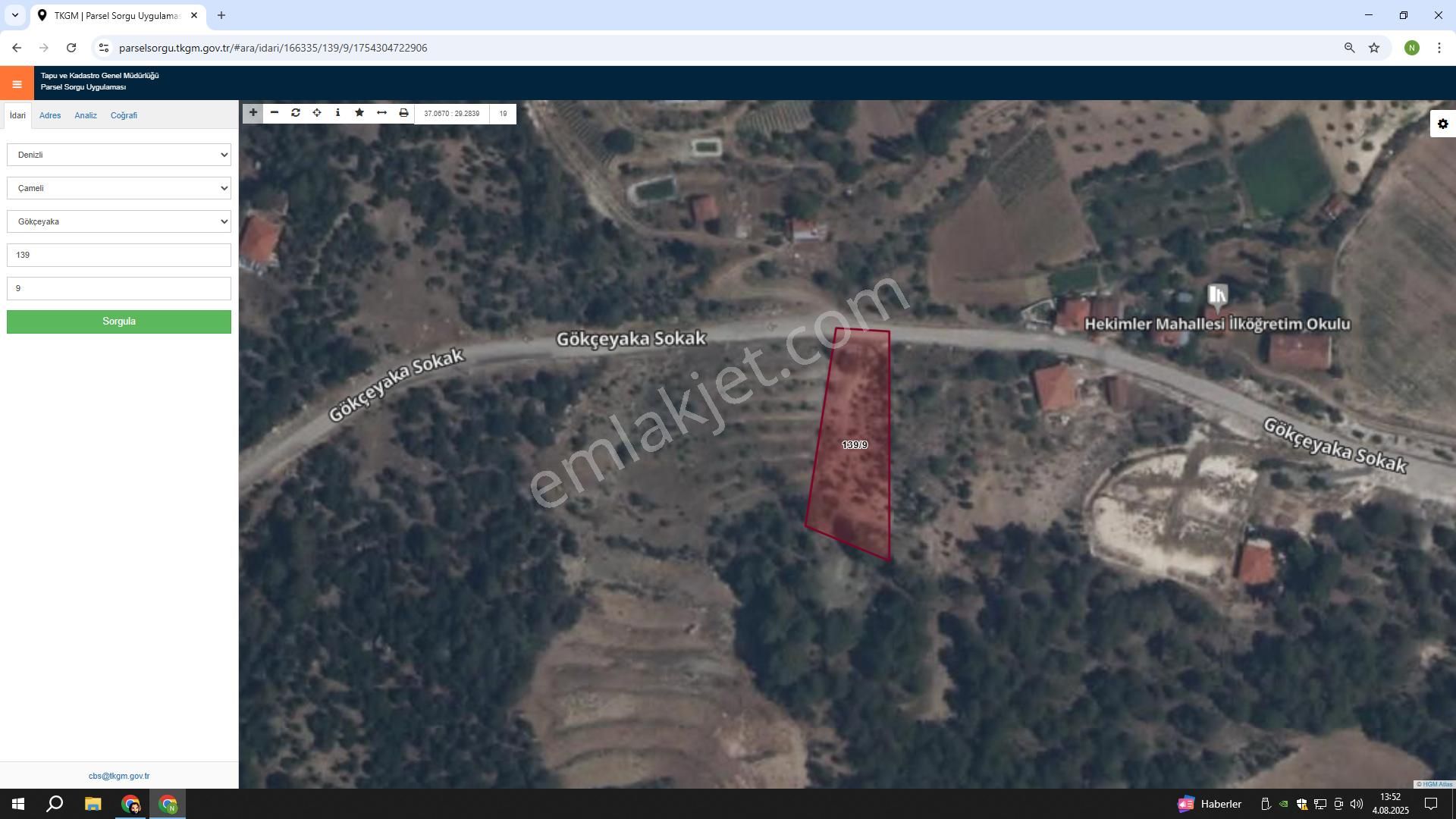 Çameli Gökcekaya Fırsat Arsa 1845 M2 Yola Sıfır Harika Bir Yer Doğayla İç İçe