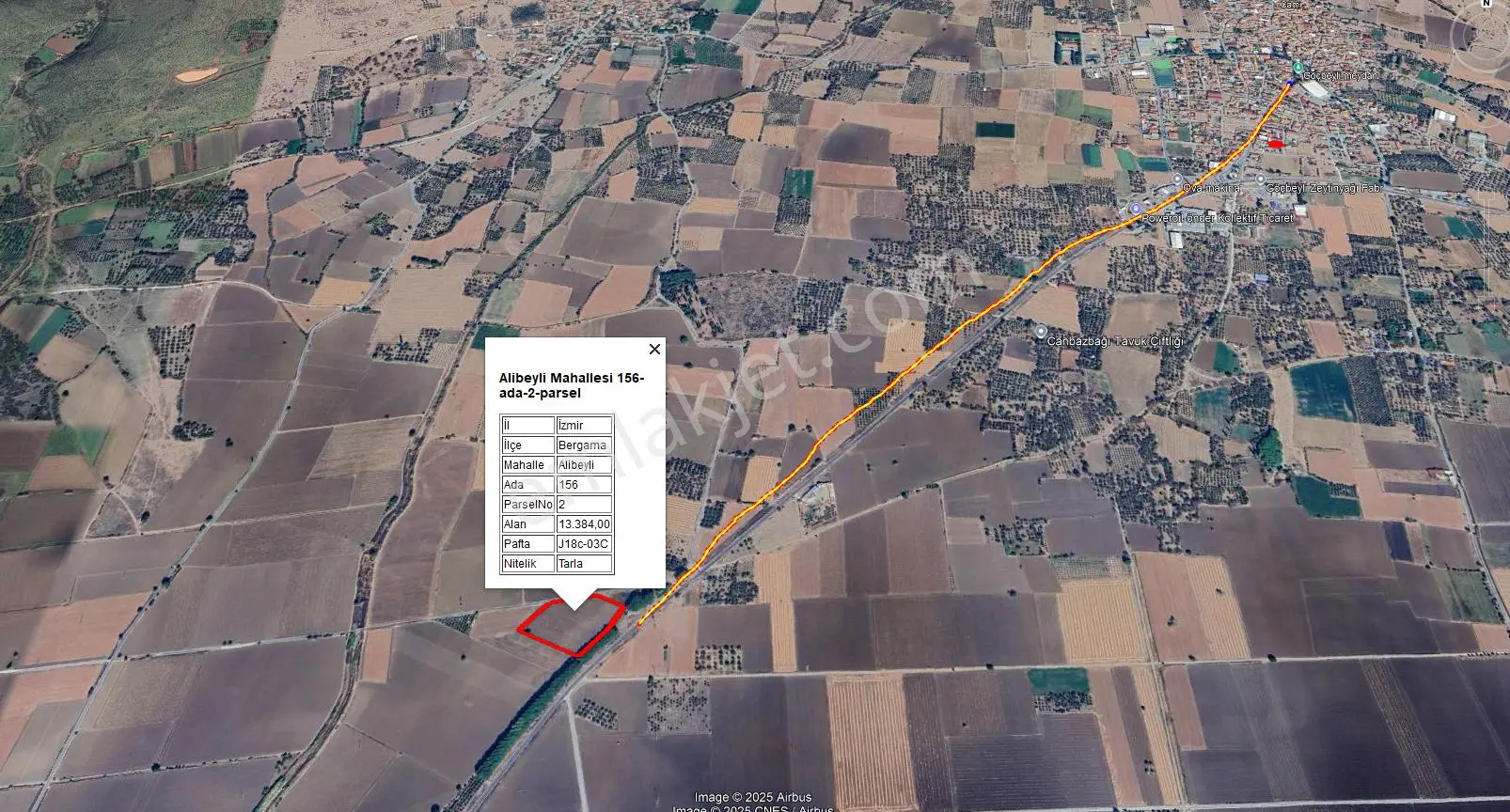 Göçbeyli'de Yola Cepheli Sontajı Bulunan 13.384 M2 Verimli Tarla - Görsel 5