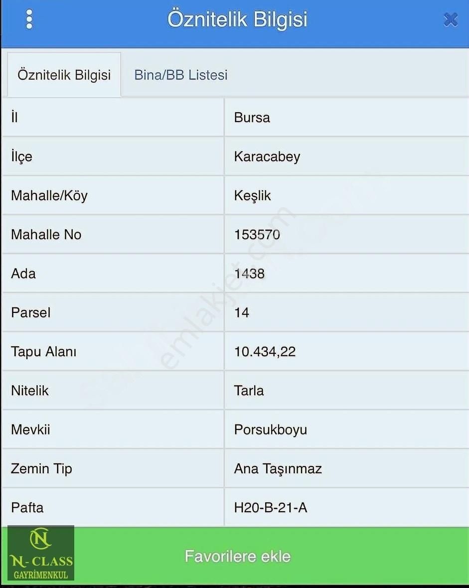 Bursa Karacabey Keşlikte Bulunan