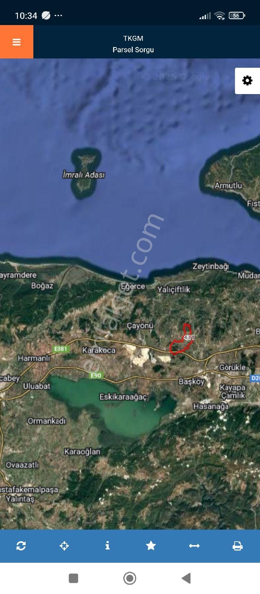 Bursa Nilüfer Çaylı Mahallesi Satılık 3.100 Mt Tarla