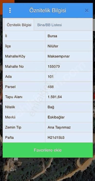 Nilüfer Maksempınar``da Satılık 1.600m2 Arazi - Görsel 2