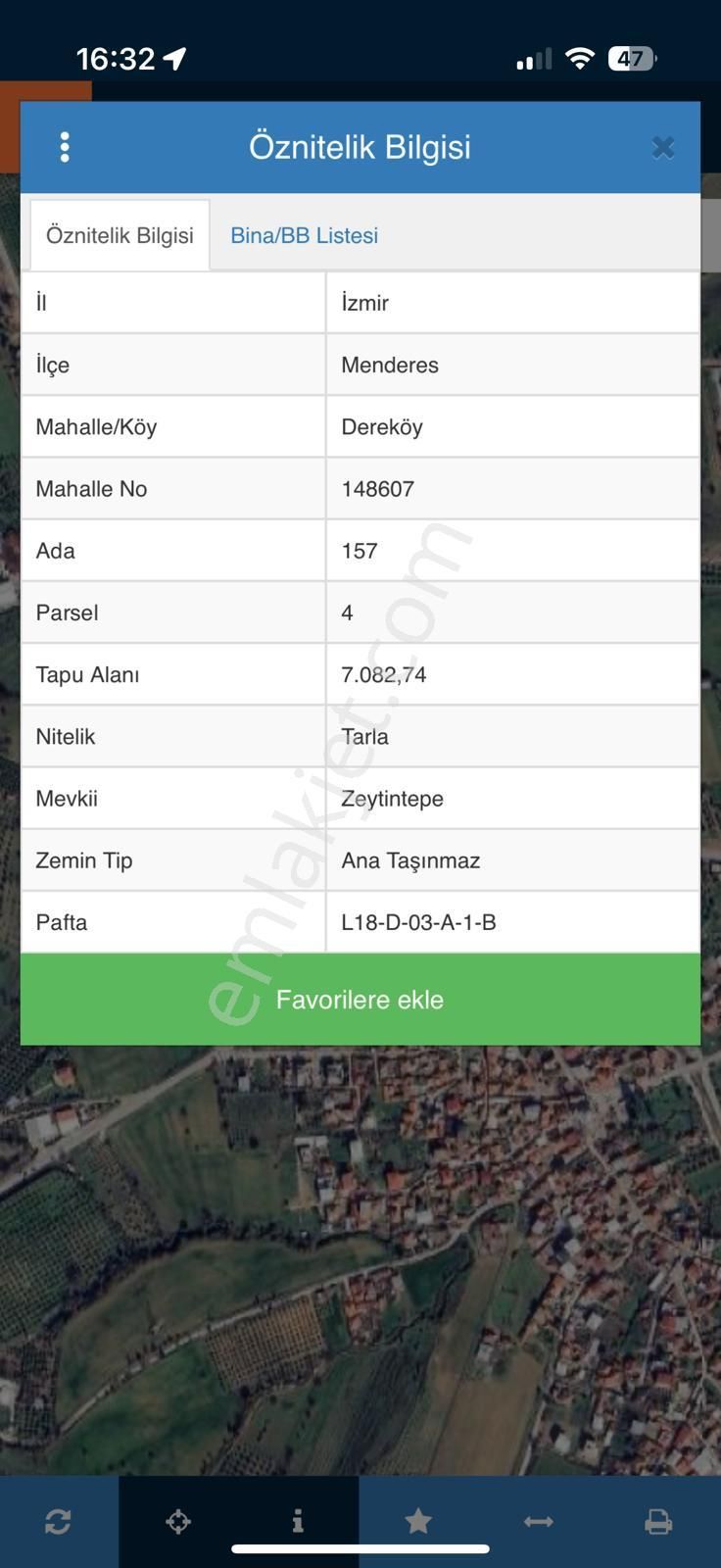 Menderes Dereköy'de 7082 M2 Yatırımlık Tek Tapulu Tarla - Görsel 13