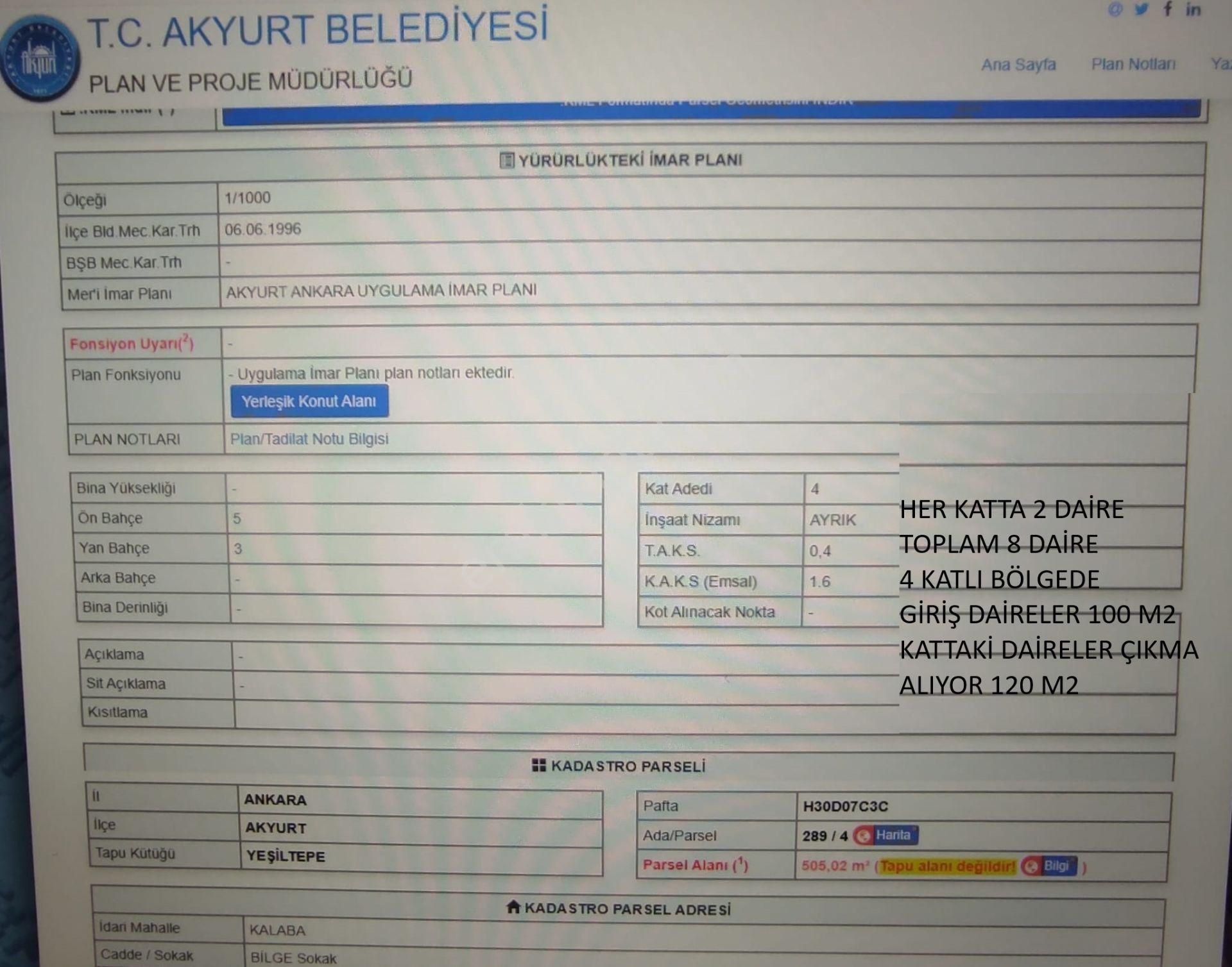 Satılık*akyurt*yeşiltepe*etrafı Yapılı*8 Dairelik*müstakil*arsa* - Görsel 4