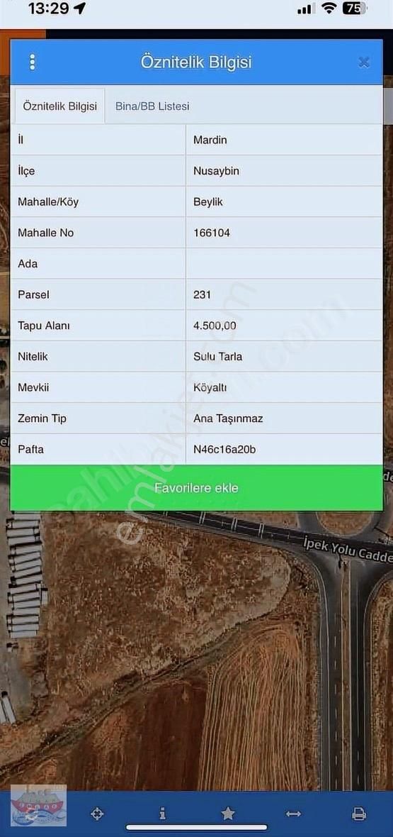 Acil Fırsat Nusaybin Qamışlo Gömrük Yanı Satılık Arsa