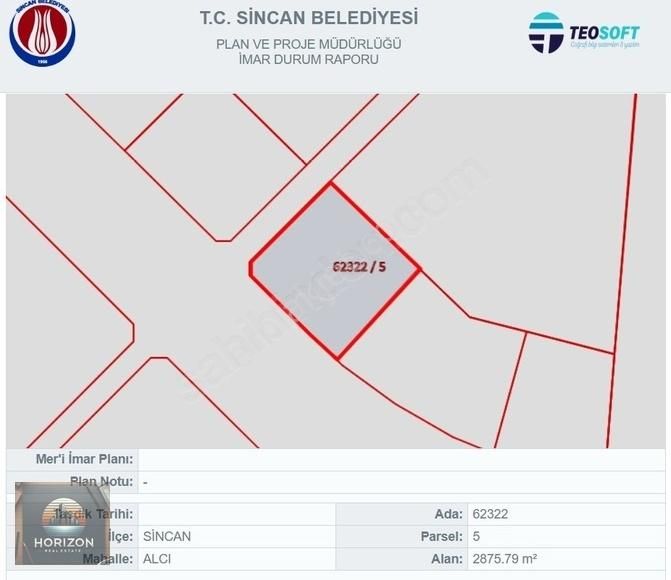 Sincan Temelli Alcı Da 1/8 Hisse İmarlı Satılık Arsa 2875m2