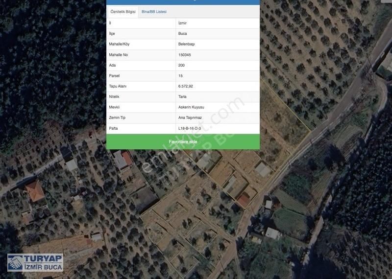 Turyap Buca'dan Belenbaşında Satılık Tarla - Görsel 2