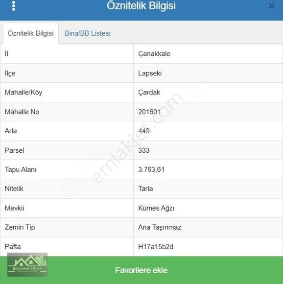 Çanakkale Lapseki Çardak Denize Sıfır Yatırımlık Arazi - Görsel 5