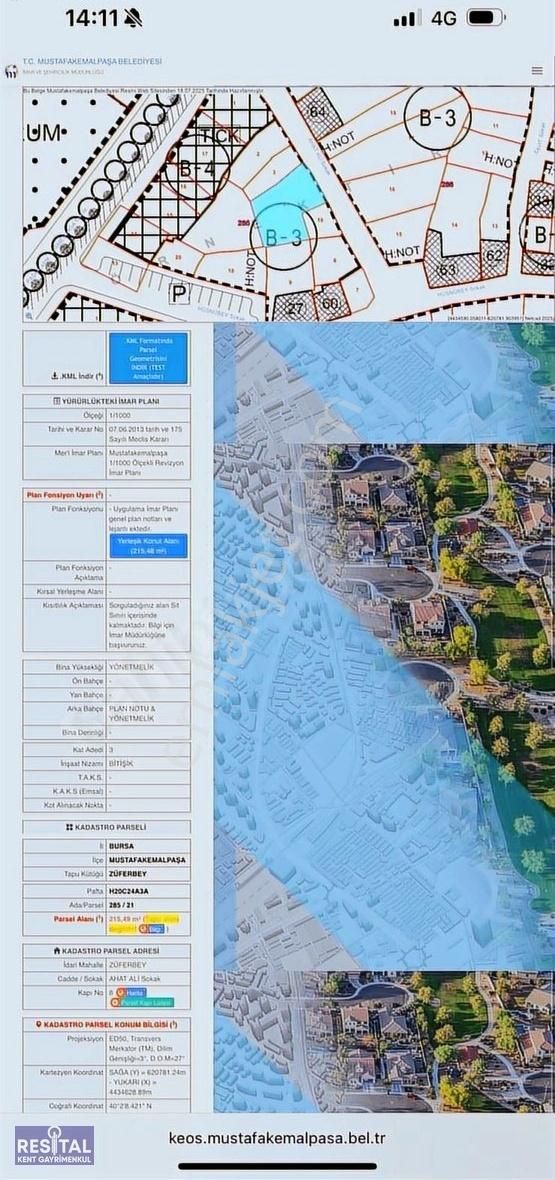 Mustafakemalpaşa Züferbeyde Merkezi Konumda 215 M² Arsa - Görsel 5