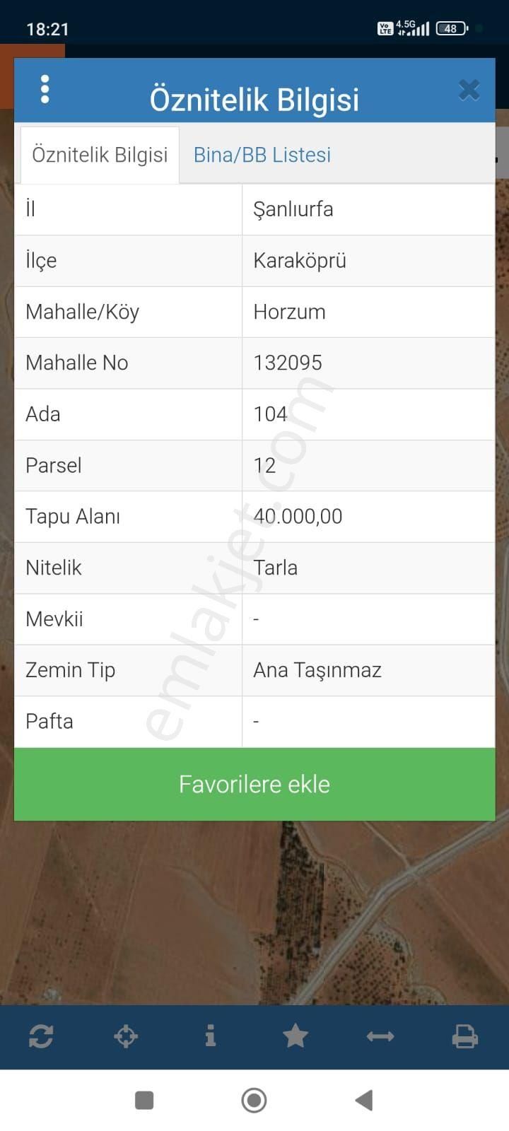 Karaköprü Horzumda Köyünde Satılık Tarla