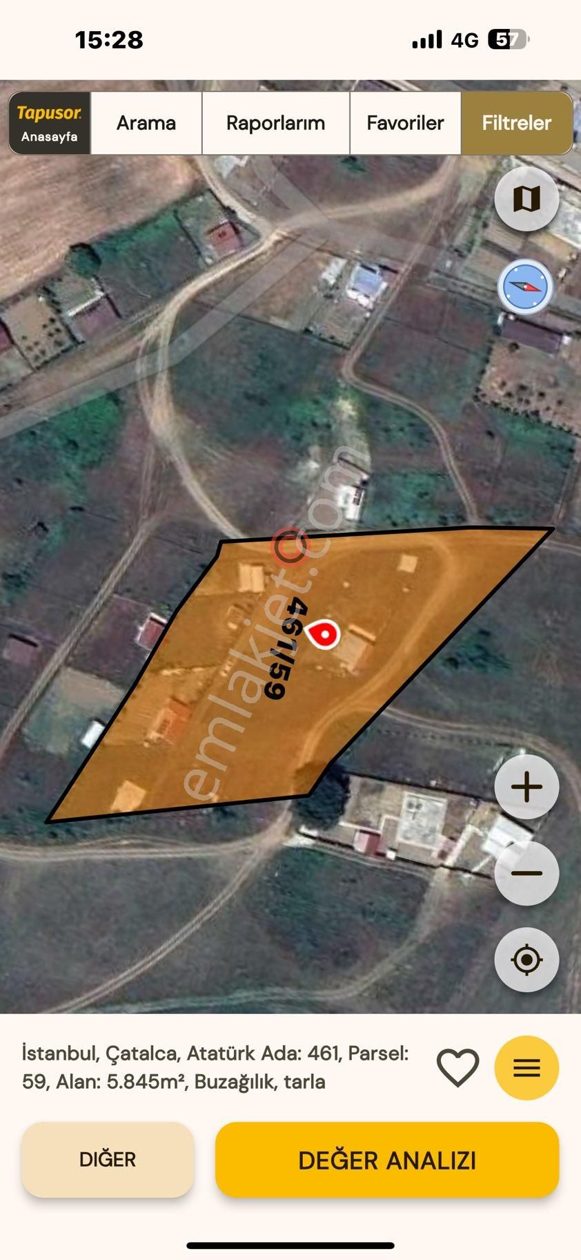 Sahibinden Tapulu 492 M3 Yatırım Arazisi