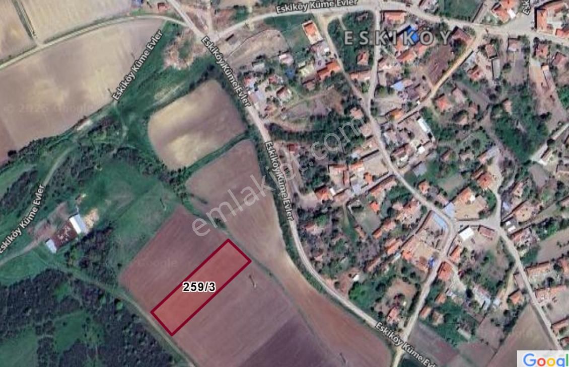 Edirne Uzunköprü Eskiköy'de 3,319m2 Tarla 1,200m2'si İmarda