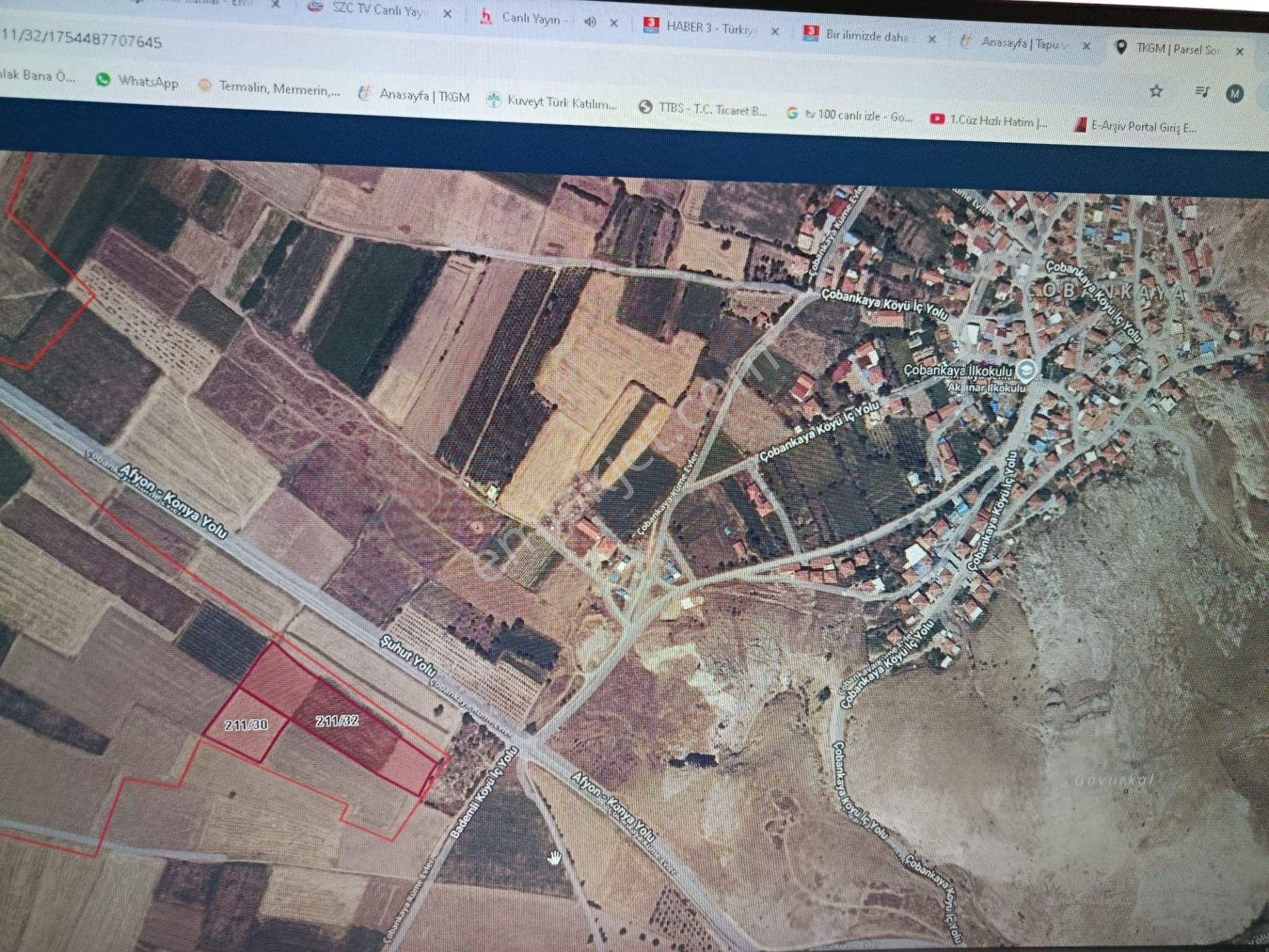 Şuhut Atlıhisar 4 Adet Satılık Güzel Konumda Tarla - Görsel 10