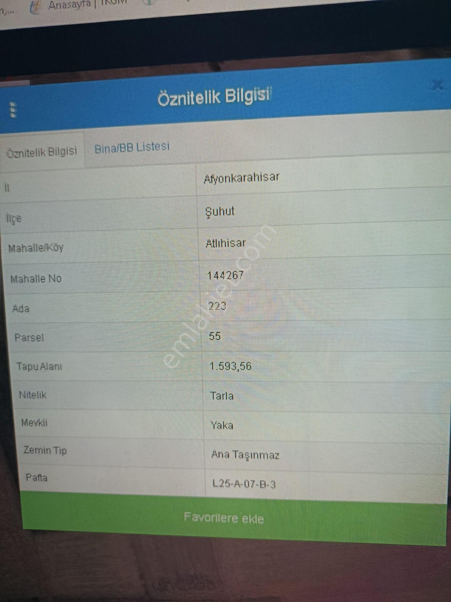 Şuhut Atlıhisar 4 Adet Satılık Güzel Konumda Tarla - Görsel 5