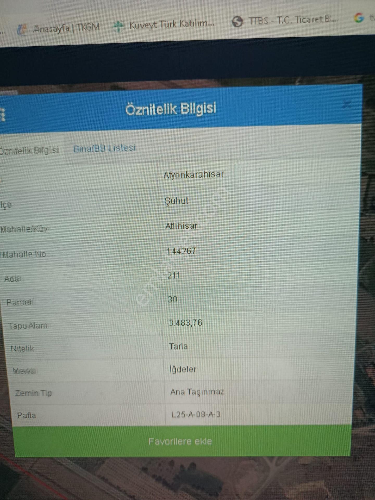 Şuhut Atlıhisar 4 Adet Satılık Güzel Konumda Tarla - Görsel 7