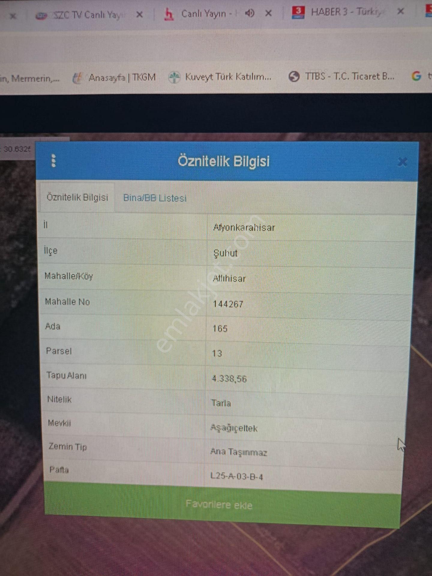 Şuhut Atlıhisar 4 Adet Satılık Güzel Konumda Tarla - Görsel 2