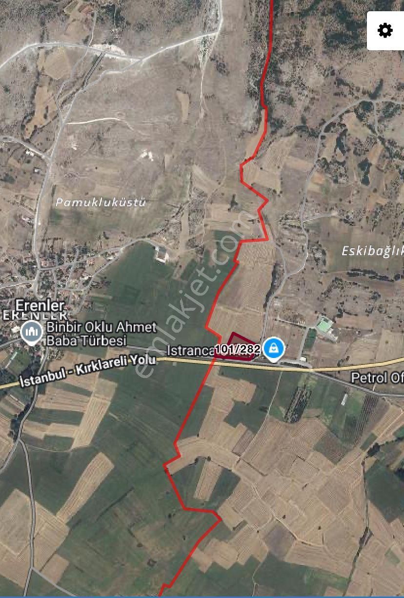 Kırklareli Pınarhisar Poyralı Satılık 8600m2 Tek Tapu Tarla