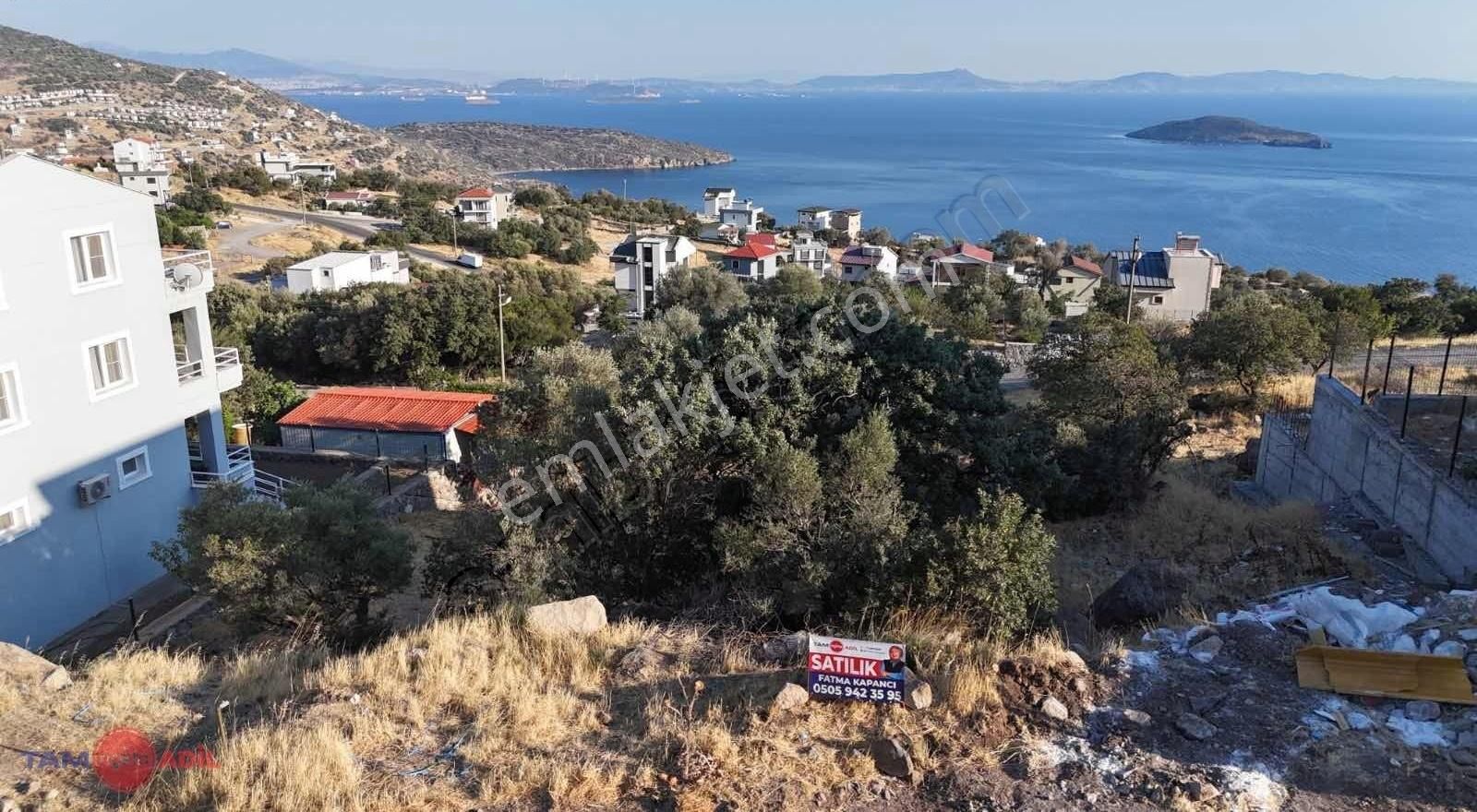 Çandarlı Bimeykoda Satılık Panoramik Manzaral Villa İmarlı Arsa - Görsel 2
