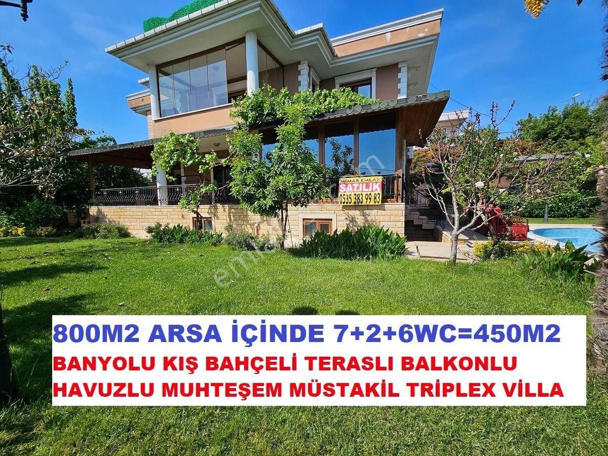800m2 Malikhane 7+2=450m2 Müstakil Villa E5 Sahil Yürüme Mesafe