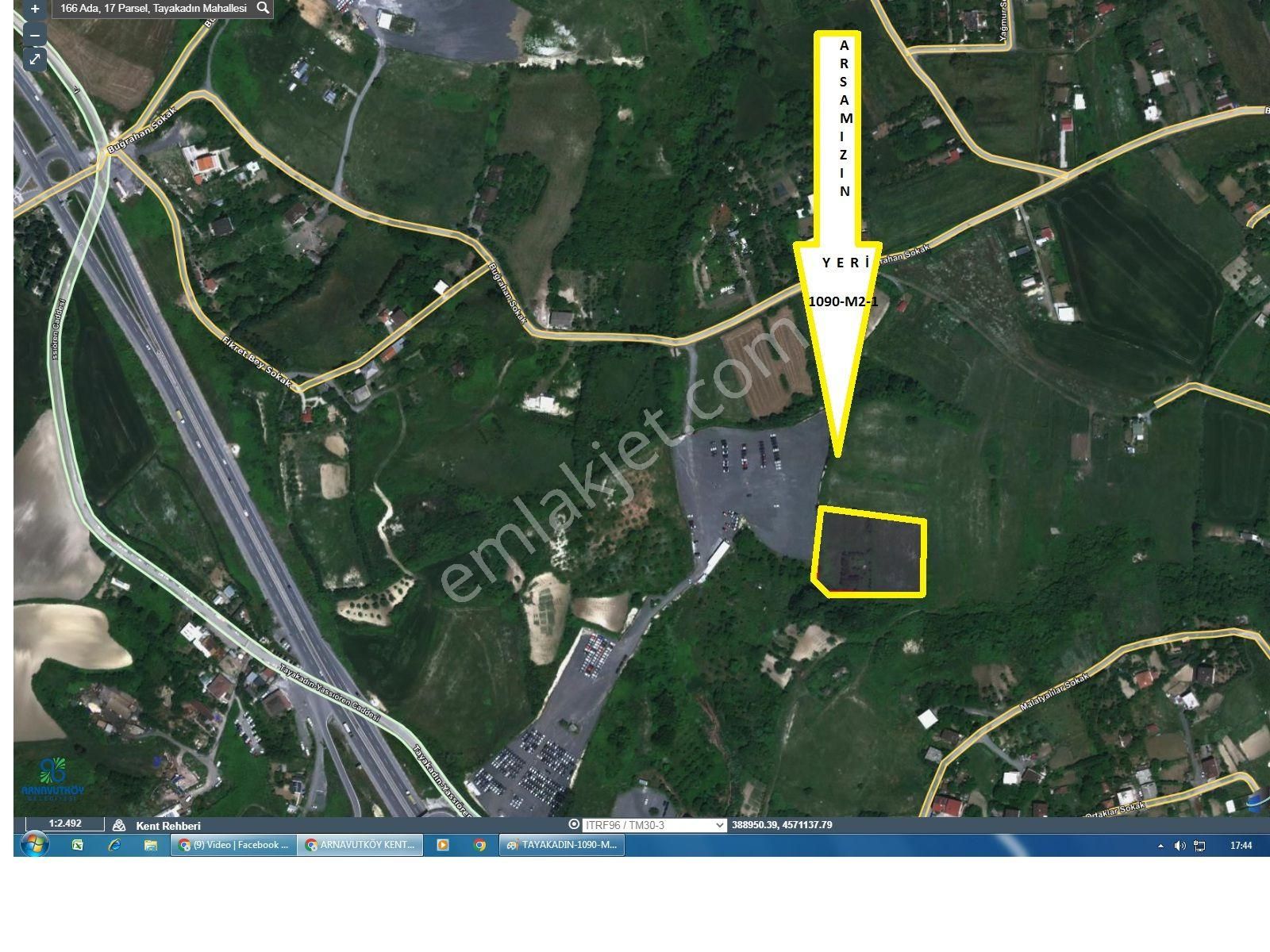 A.köytayakadın Köy. Yatırımlık Hisselitapu 1090 M2 Arsa Satılıktır