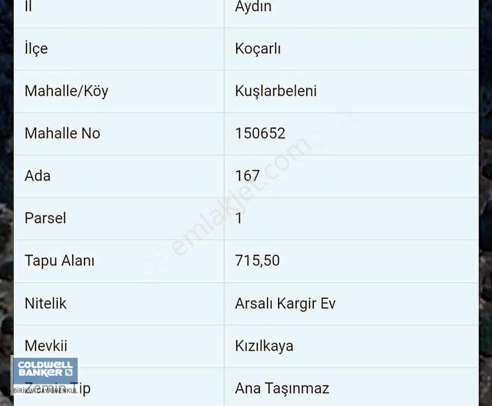 Aydın'da Doğa Manzaralı 715 M2 Arsa Ve Eski Taş Ev