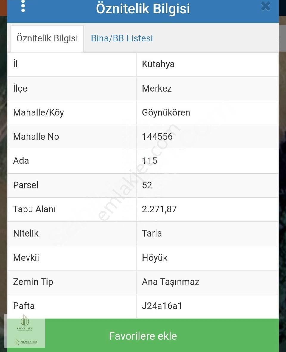 Kütahya/merkez Göynükören Köyü Müstakil 2271m2 Satılık Tarla - Görsel 3
