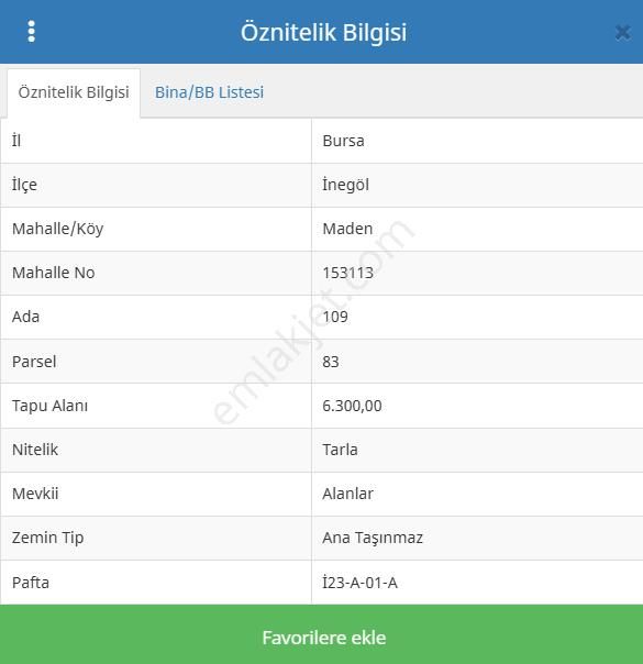 İnegöl Maden Köyünde Çok Acil Satılık Yolu Olan Tarla - Görsel 5