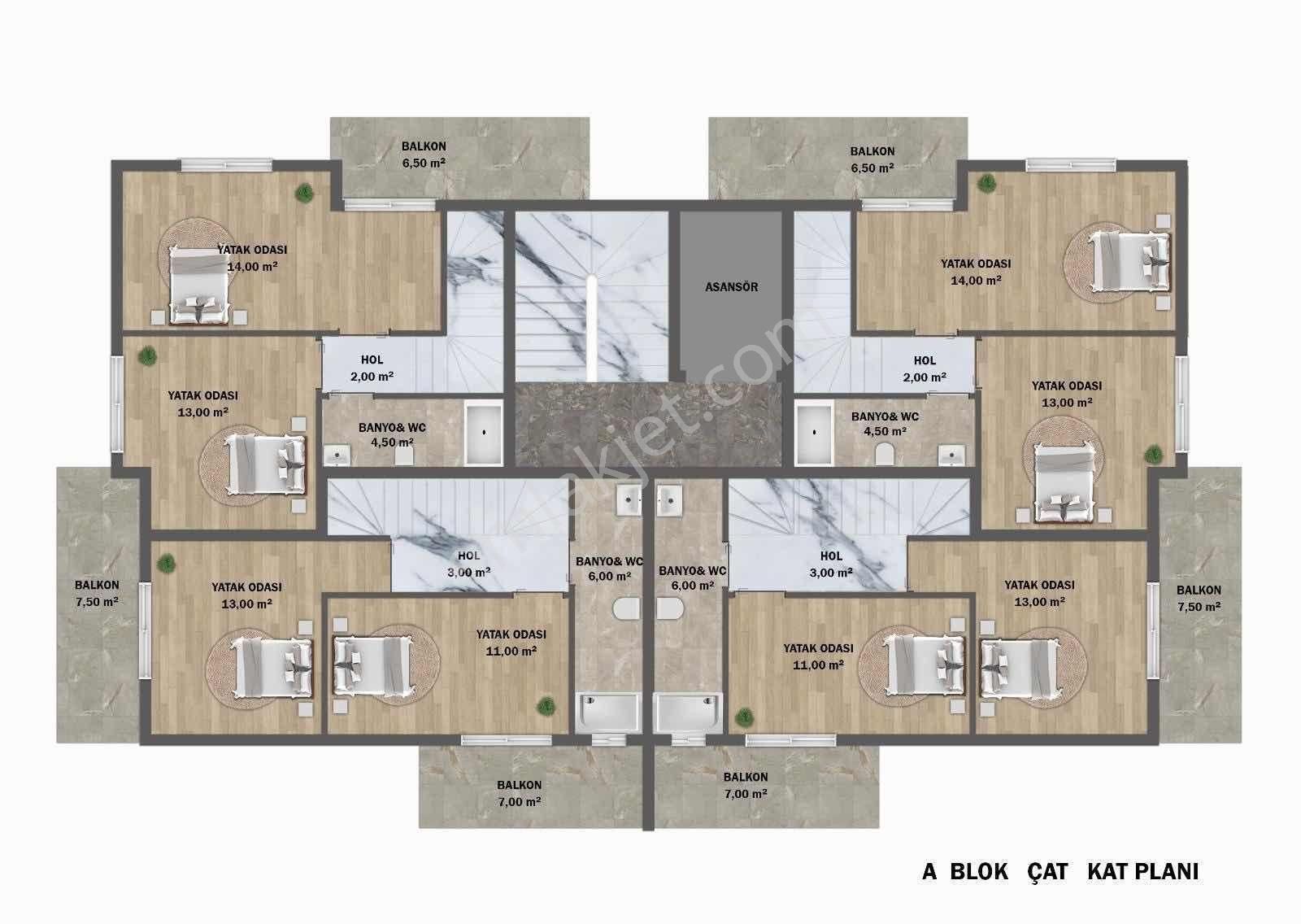 Çalıca'da Projeden Havuzlu 1+1 2+1 Fırsat Daireler Satılık - Görsel 2