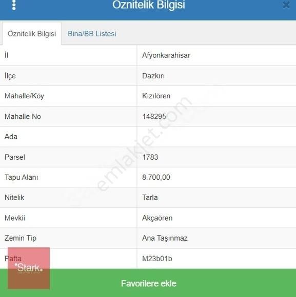 Afyon Dazkırı 8.700m2 Tek Tapu Satılık Tarla - Görsel 2