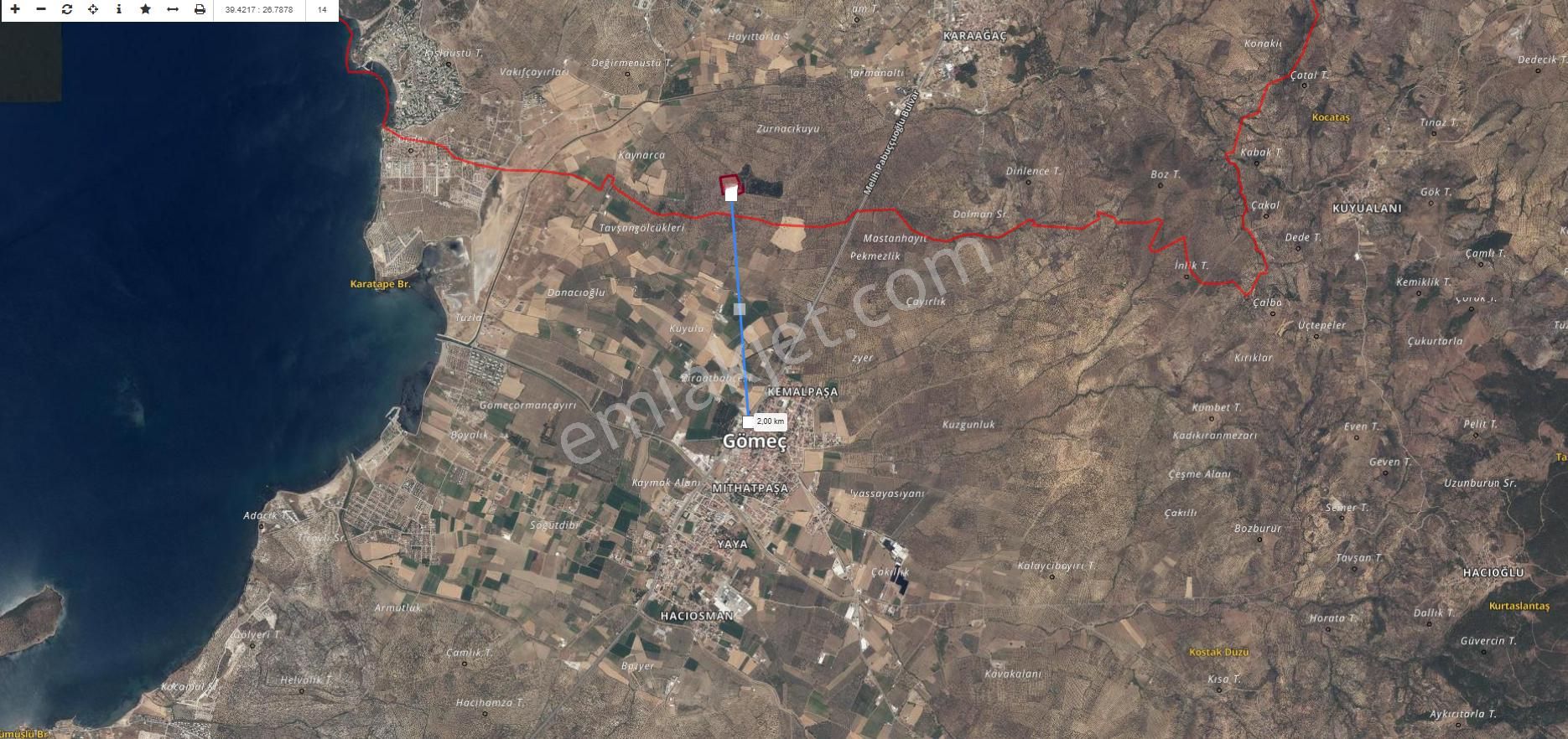 Ali Türk Gayrimenkulden Gömeç Karaağaçta Satılık Zeytinlik - Görsel 11