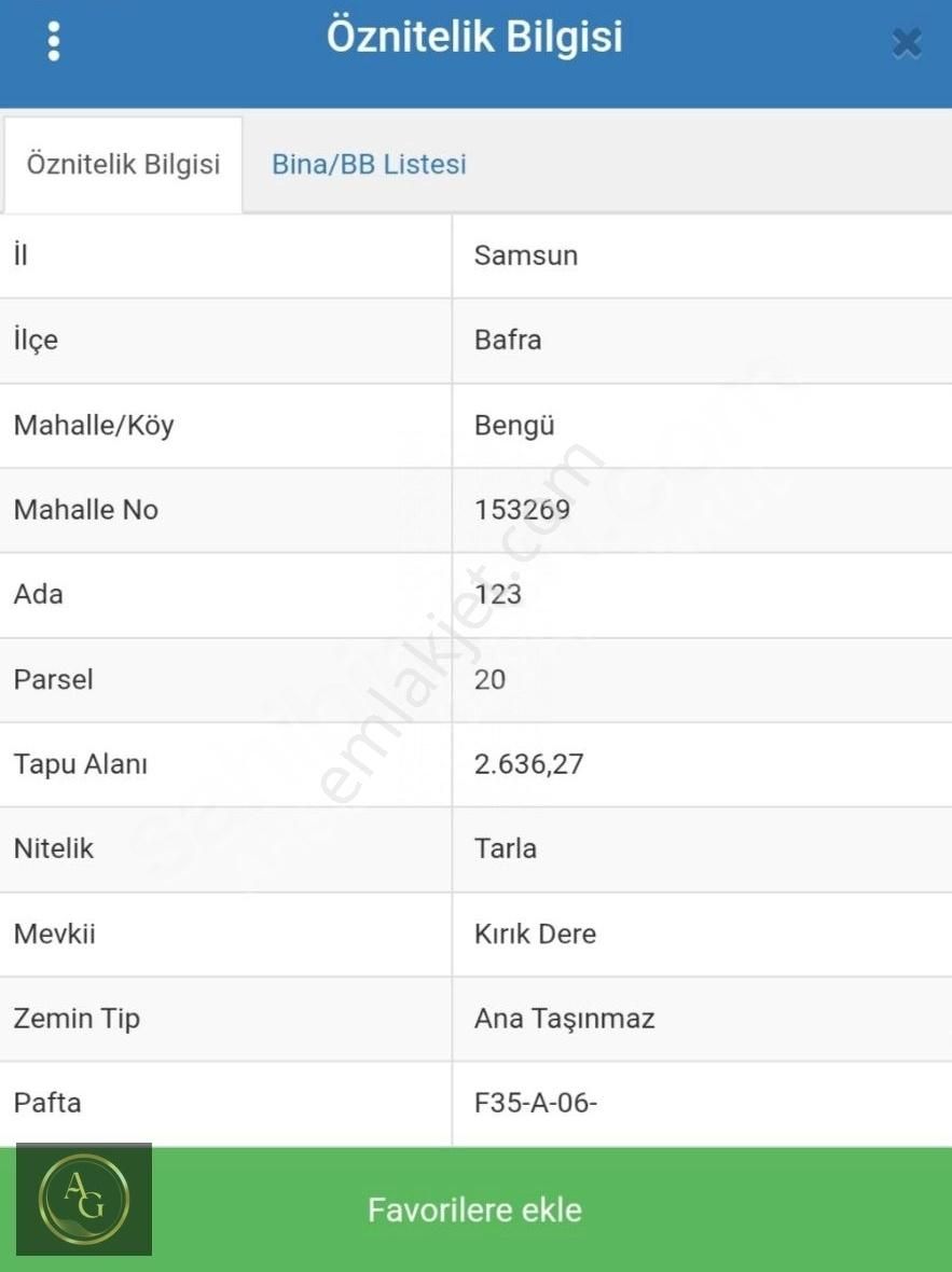 Ahşena'dan Samsun Bafra'da 2636 M2 Yatırıma Uygun Fırsat Arazi