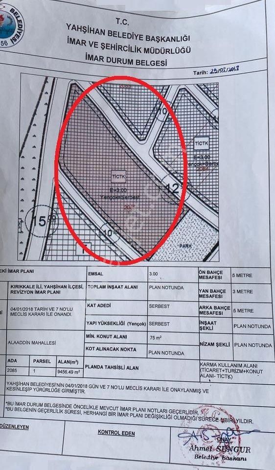 Yatırımın Gözdesi Kırıkkale'de 15 Kat İmarlı, Kaçmayacak Fırsat Arsası - Görsel 3