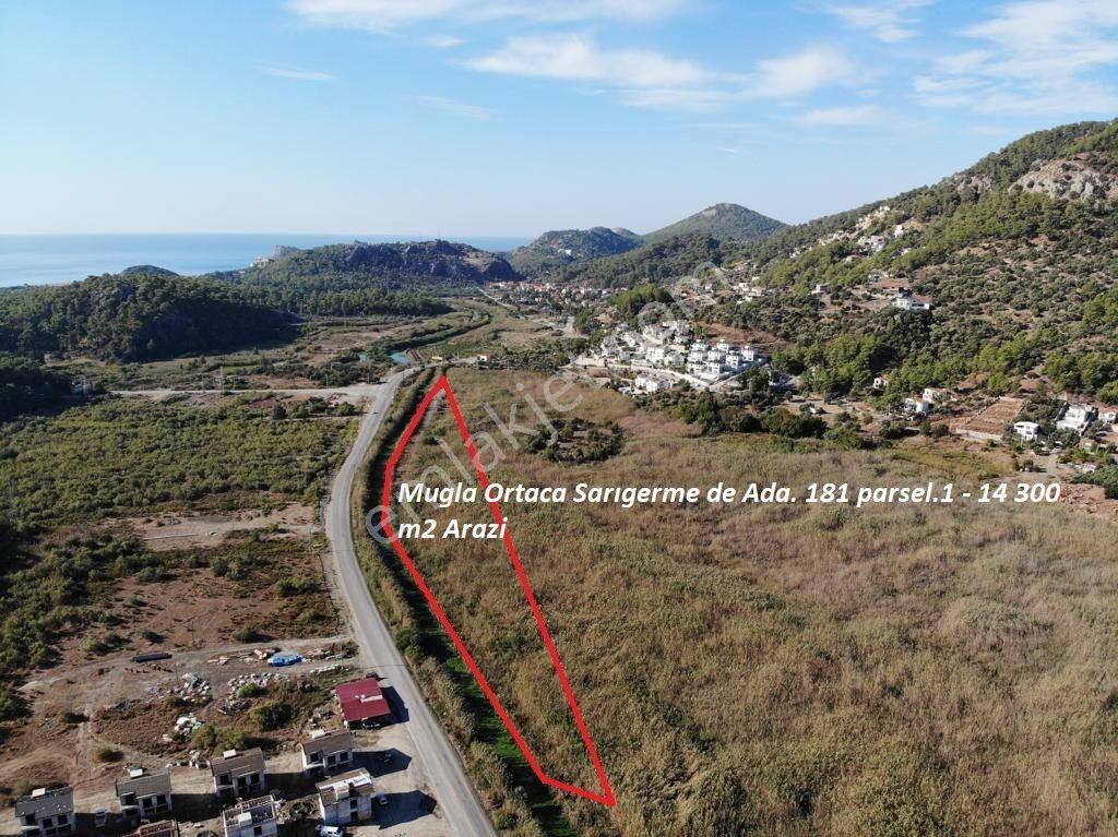 Muğla Ortaca Sarıgerme’de 14.300 M² Yatırıma Uygun Arazi Satılık