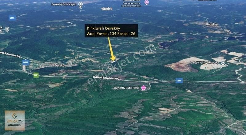 Emlakyap Tan Kirklareli Dereköy De Satılık Tarla