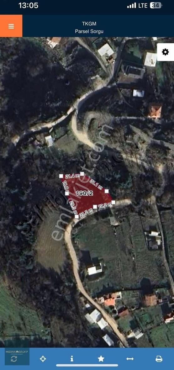 Gökçeçren'de Resmi Yola 40m Cephe Manzaralı Bahçe