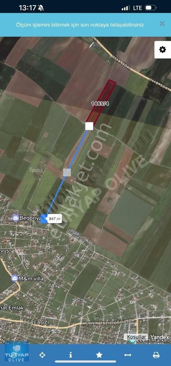 Marmara Ereğli'de Fırsat 25 Dönüm 3 Tarafında Yol