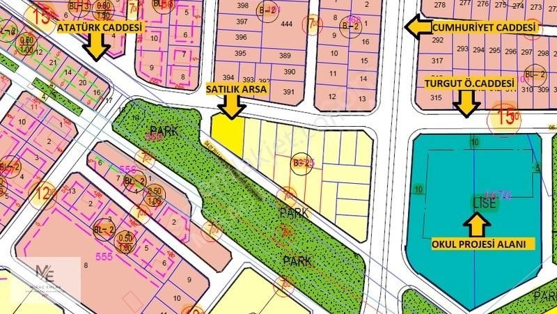 Miraç Emlaktan Akhisarda 3 Yola Cephe Cadde Üzerinde Arsa