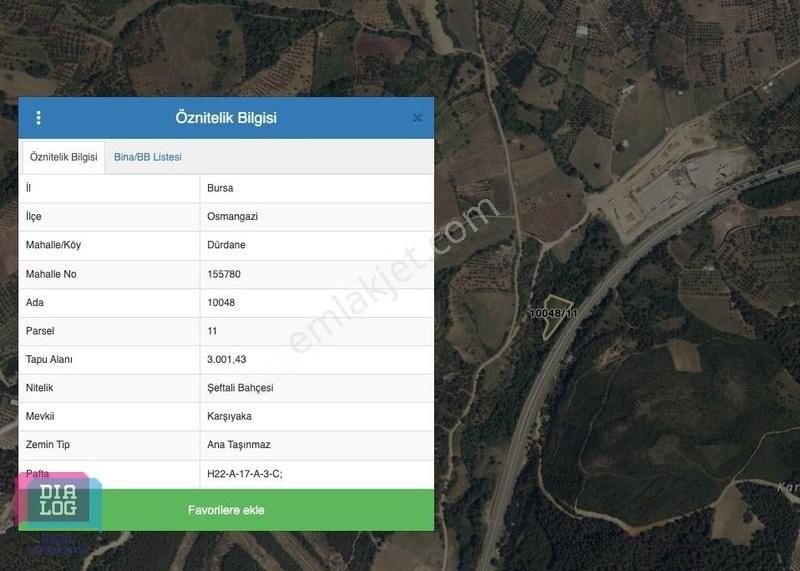 Dıalog İdeal'den Dürdane'de Satılık 3.001,43 M² Şeftali Bahçesi