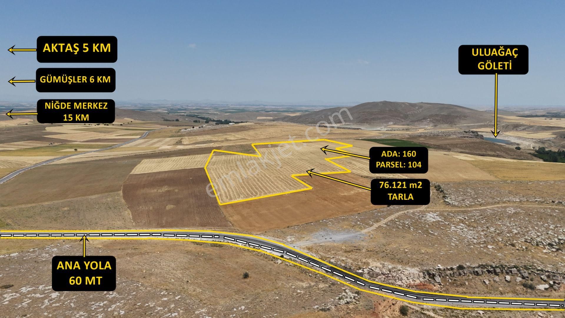 E.gökal Uluağaç 76.121 M2 Ekilebilir Yatırım Tarla ! Büyük Arazi