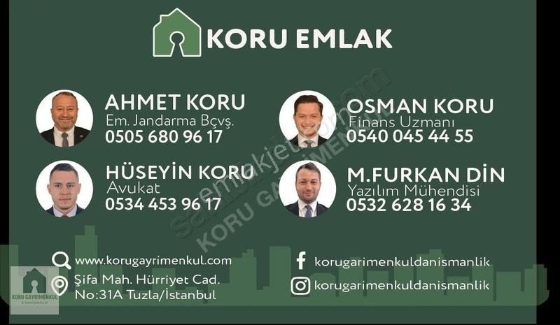 Koru Emlak'tan 2+1 Daire 2. Kat İskanlı