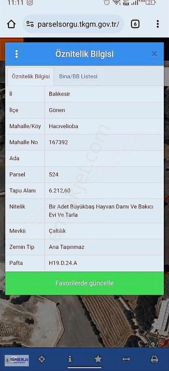 Balıkesir Gönen'de Satılık 200 Büyük Baş Kapasiteli Çiftlik