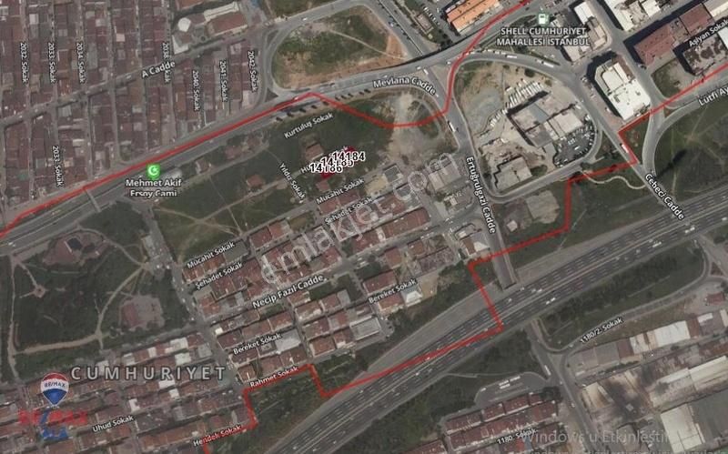 Turyap Ala'dan Cumhuriyet Mahallesi'nde 208 M2 3 Parselli Arsa