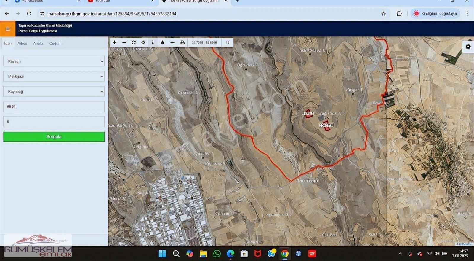 Gesi Kayabağda Satılık Tarla