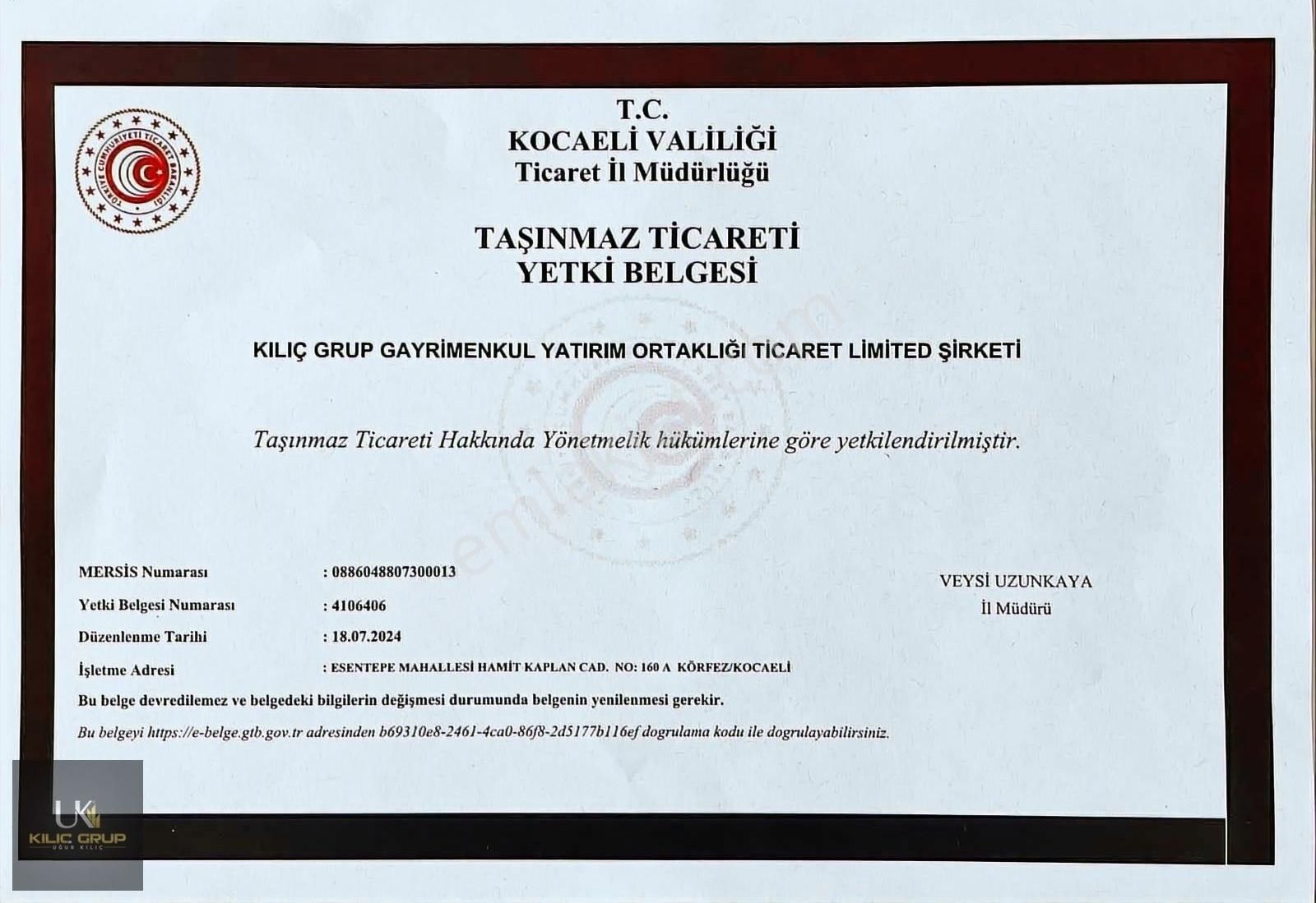 Körfez Yavuz S.selim Satılık Sıfır Arakat