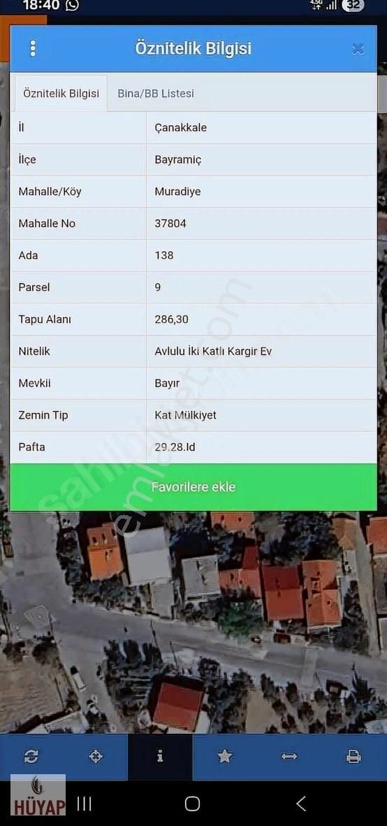 Bayramiç Satılık İki Katlı Kargir Ev
