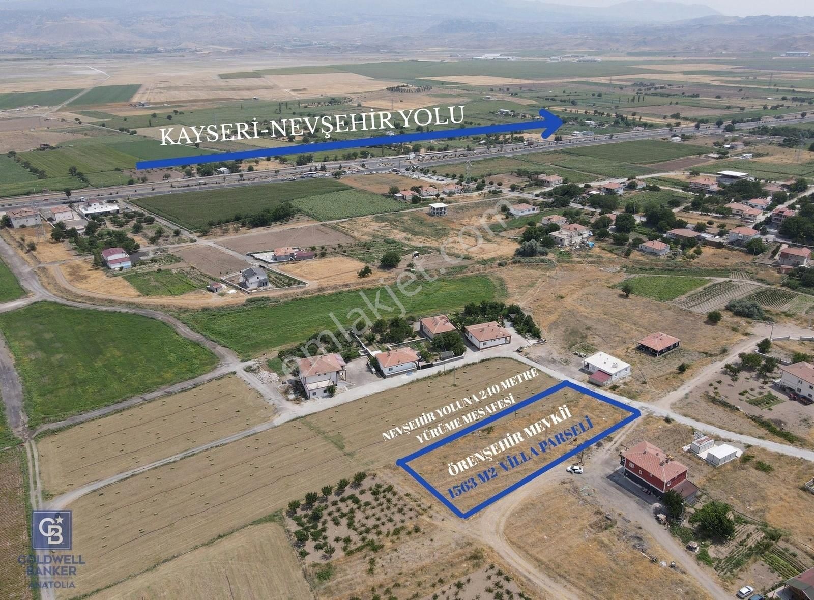Cb'den Örenşehir De Köşebaşı Temiz 1563 M2 Villa Parseli